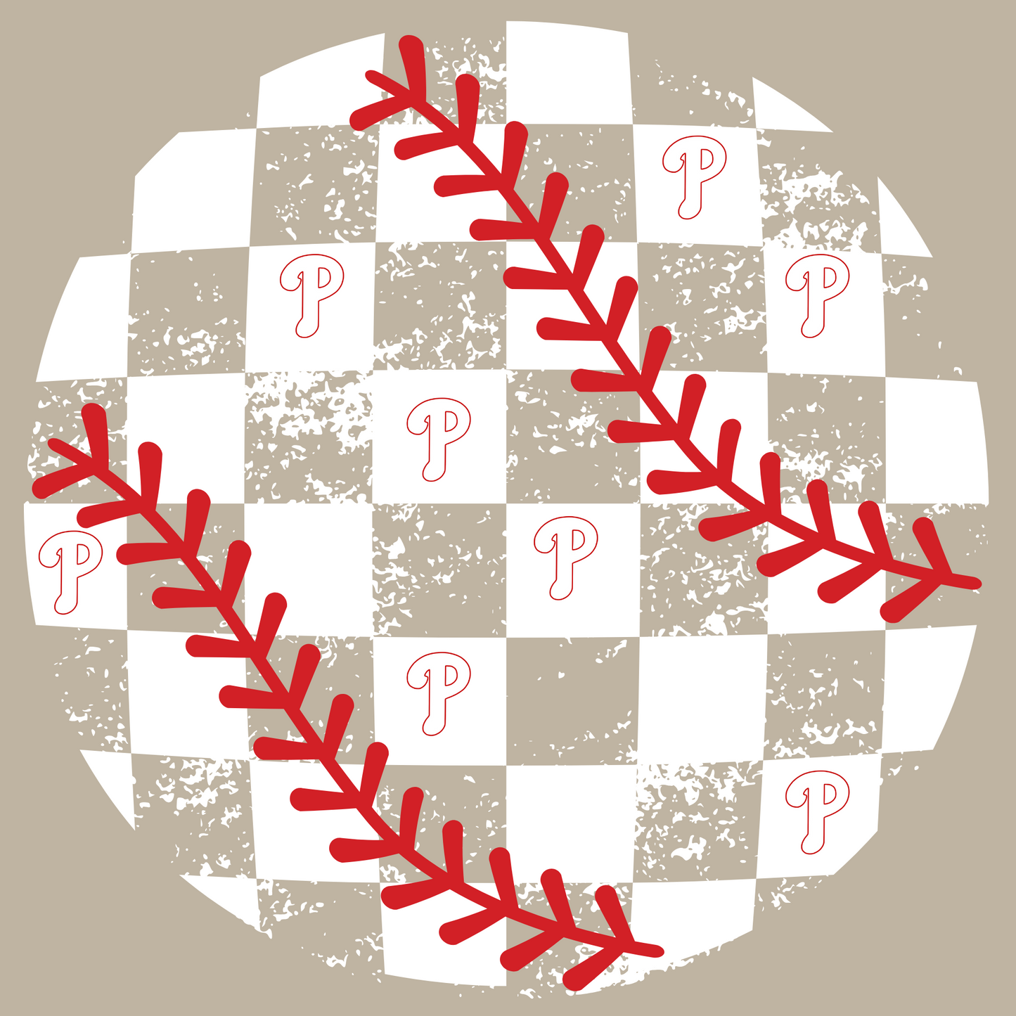 Checkered baseball