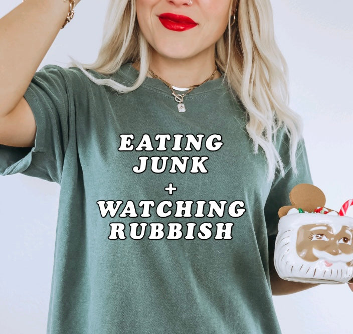 Eating junk + watching rubbish