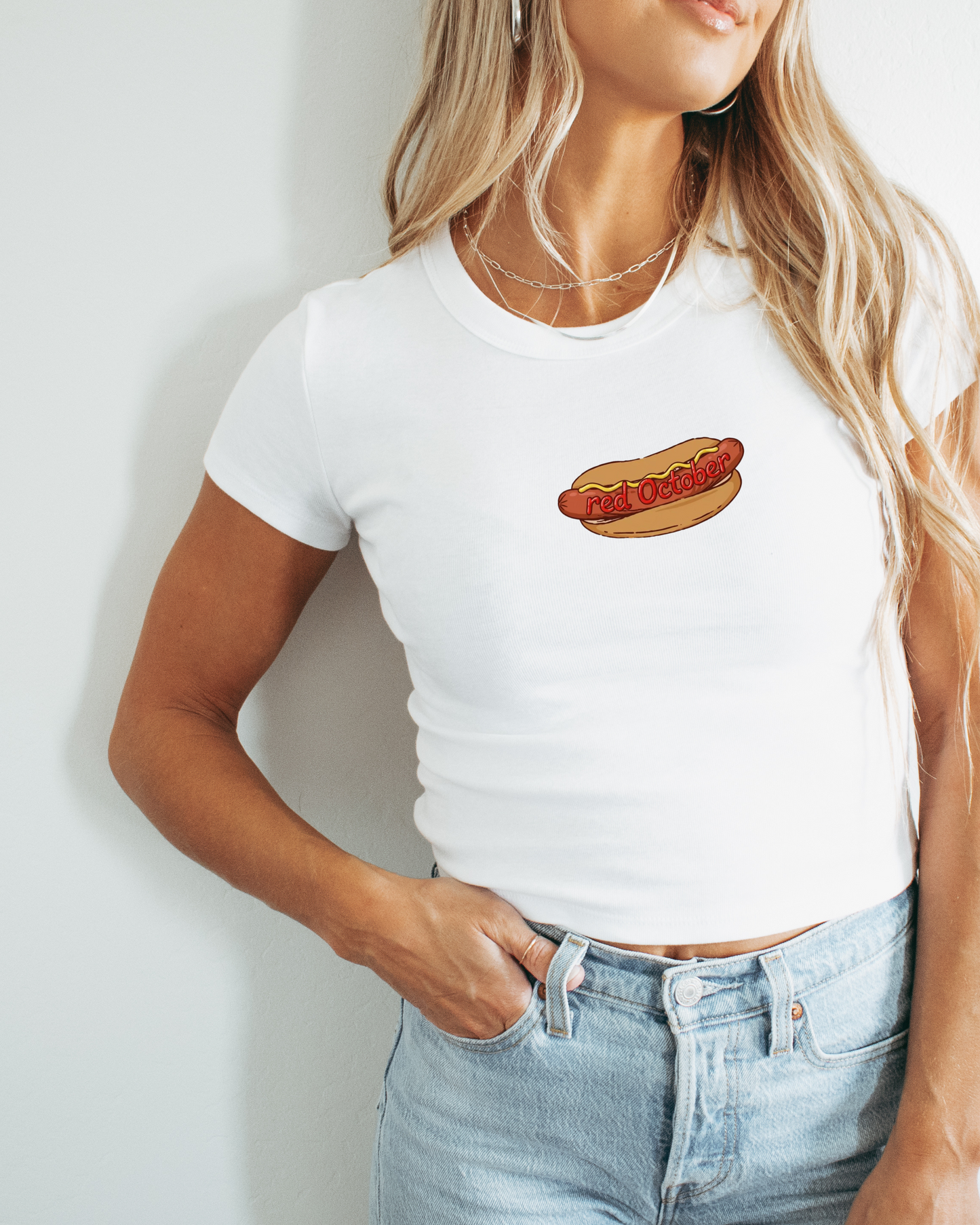 Red October Hot dog baby Tee