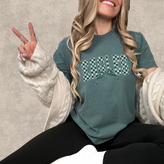 Checkered E tee