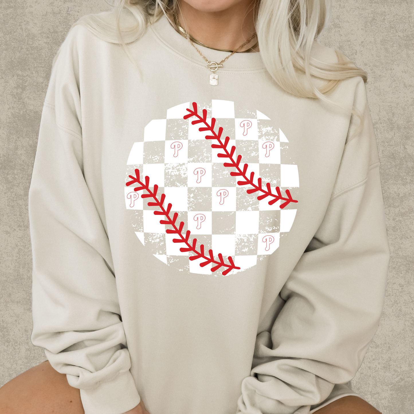 Checkered baseball