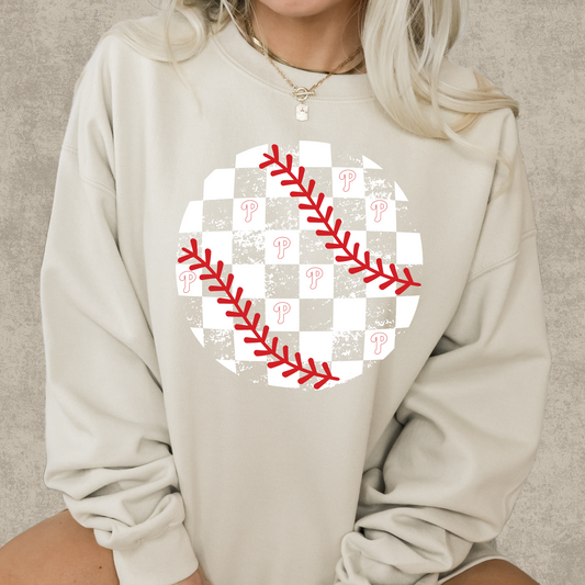 Checkered baseball
