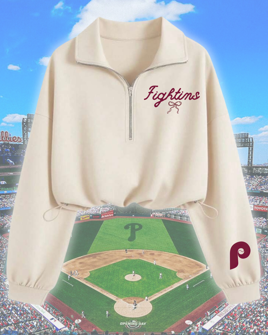 Fightins cropped zip