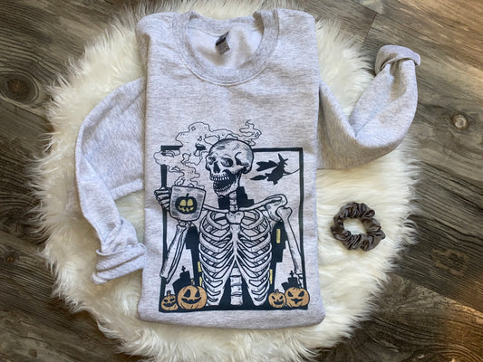 Coffee Skeleton Crewneck
