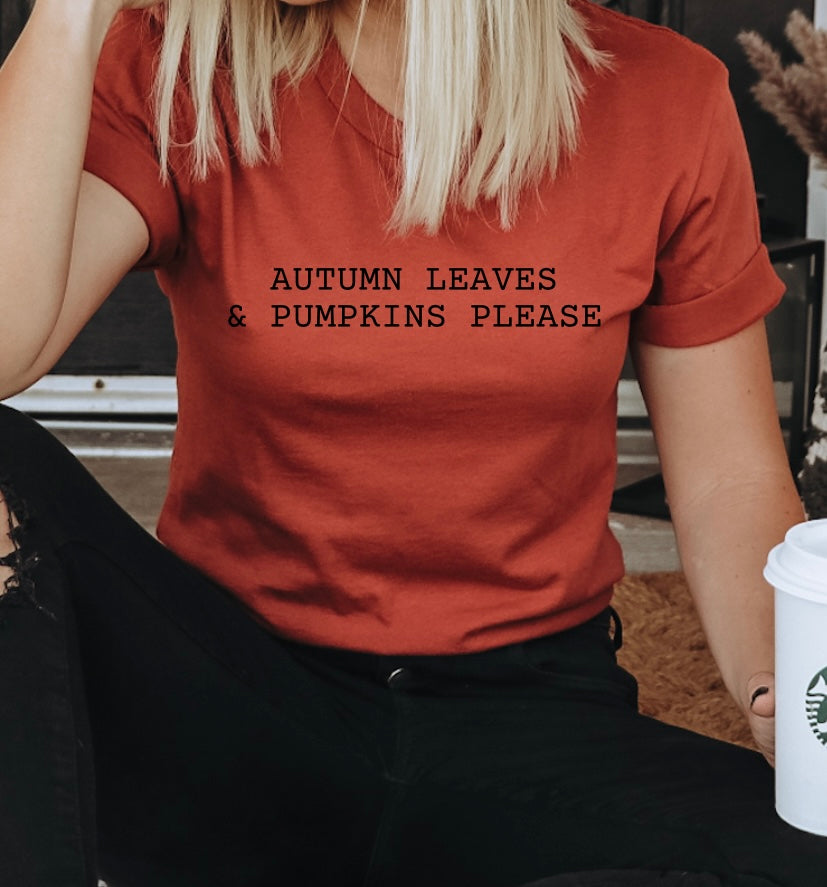 Autumn leaves & pumpkins please